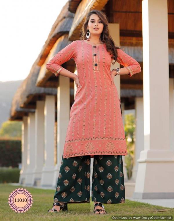 Diya Biba's 11 Beautiful Rayon Kurti With Plazzo 